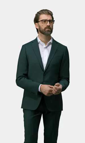 Emerald green two-piece suits